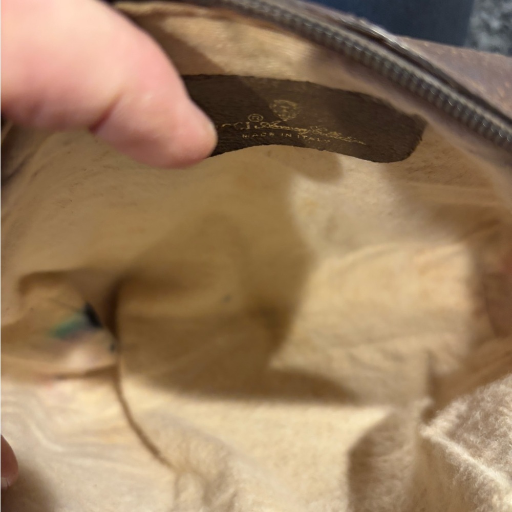 SOLD!!!!Gucci Beige Monogram Bag with Red and Green Accent - Picture 8 of 11